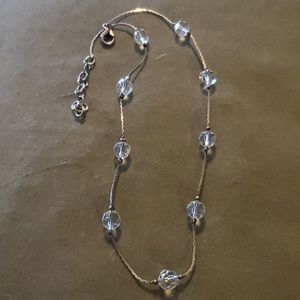 Silver chain with crystals